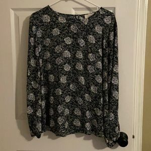 Loft blouse, large, floral print